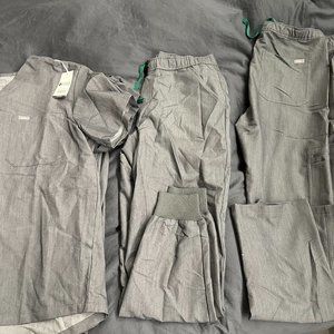 Figs Men's Scrubs Grey and Royal Blue